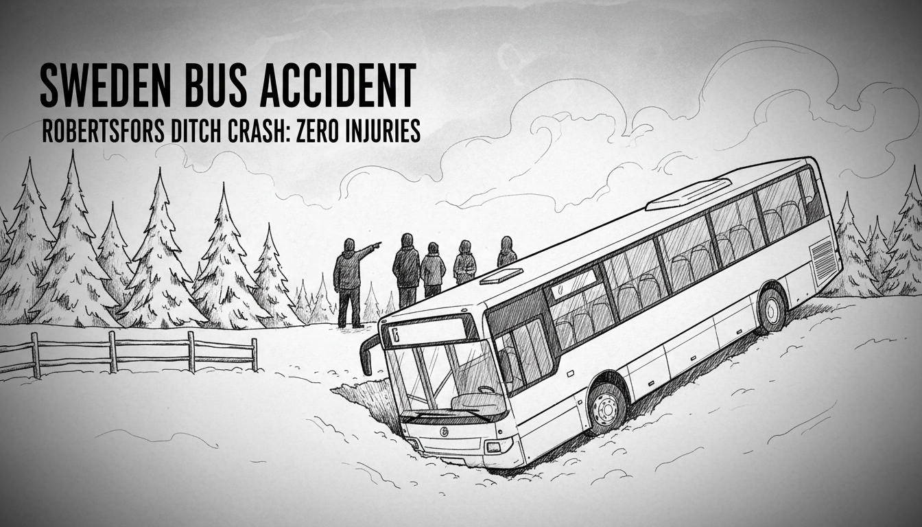 Sweden Bus Accident: Zero Injuries in Robertsfors Ditch Crash