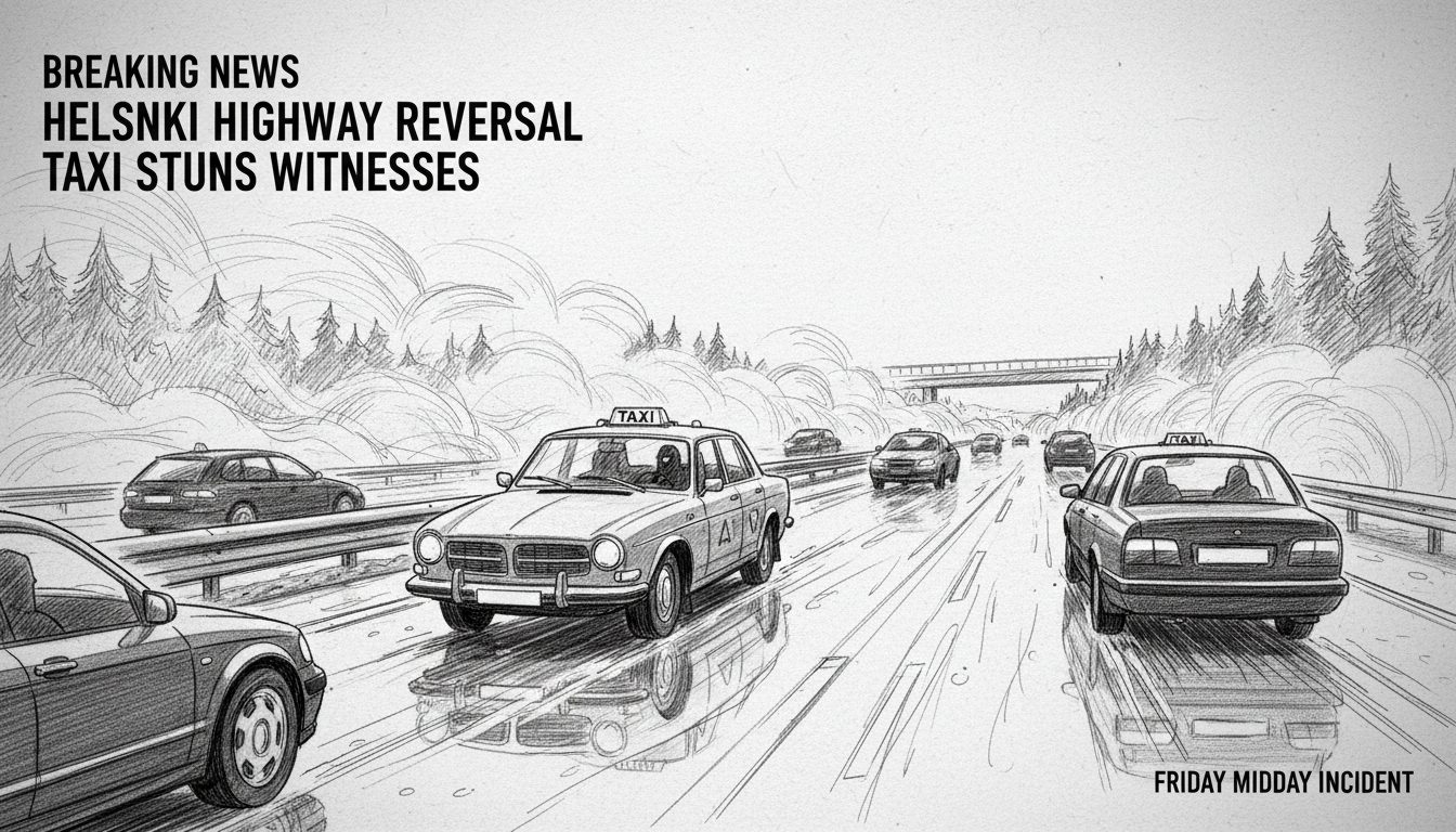 Taxi Driver's Reversal on Helsinki Highway Stuns Witnesses