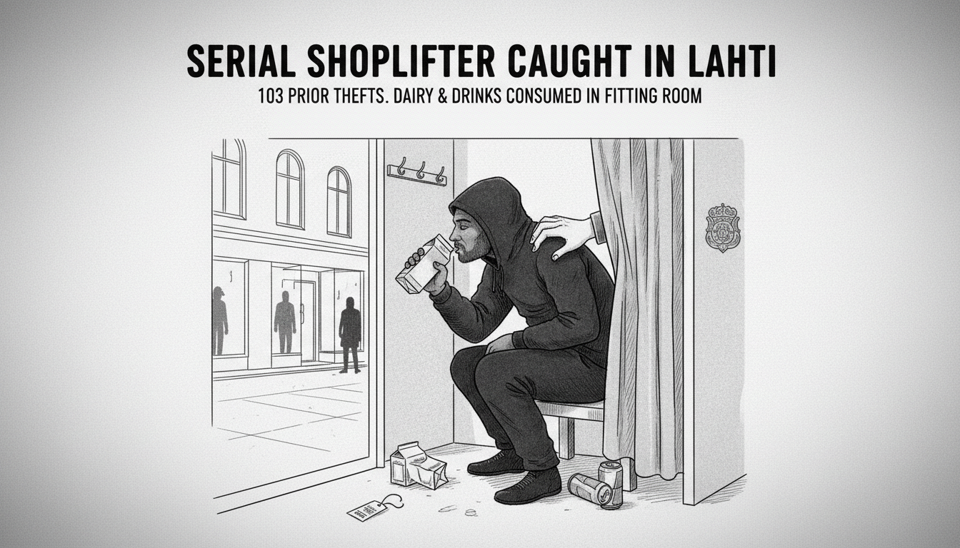 Serial Shoplifter Caught Drinking Cream in Lahti Fitting Room