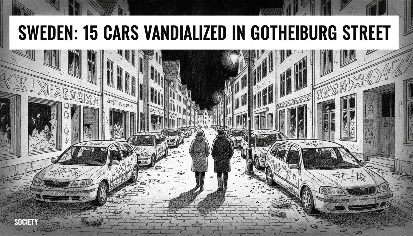 Sweden: 15 Cars Vandalized in Gothenburg Street