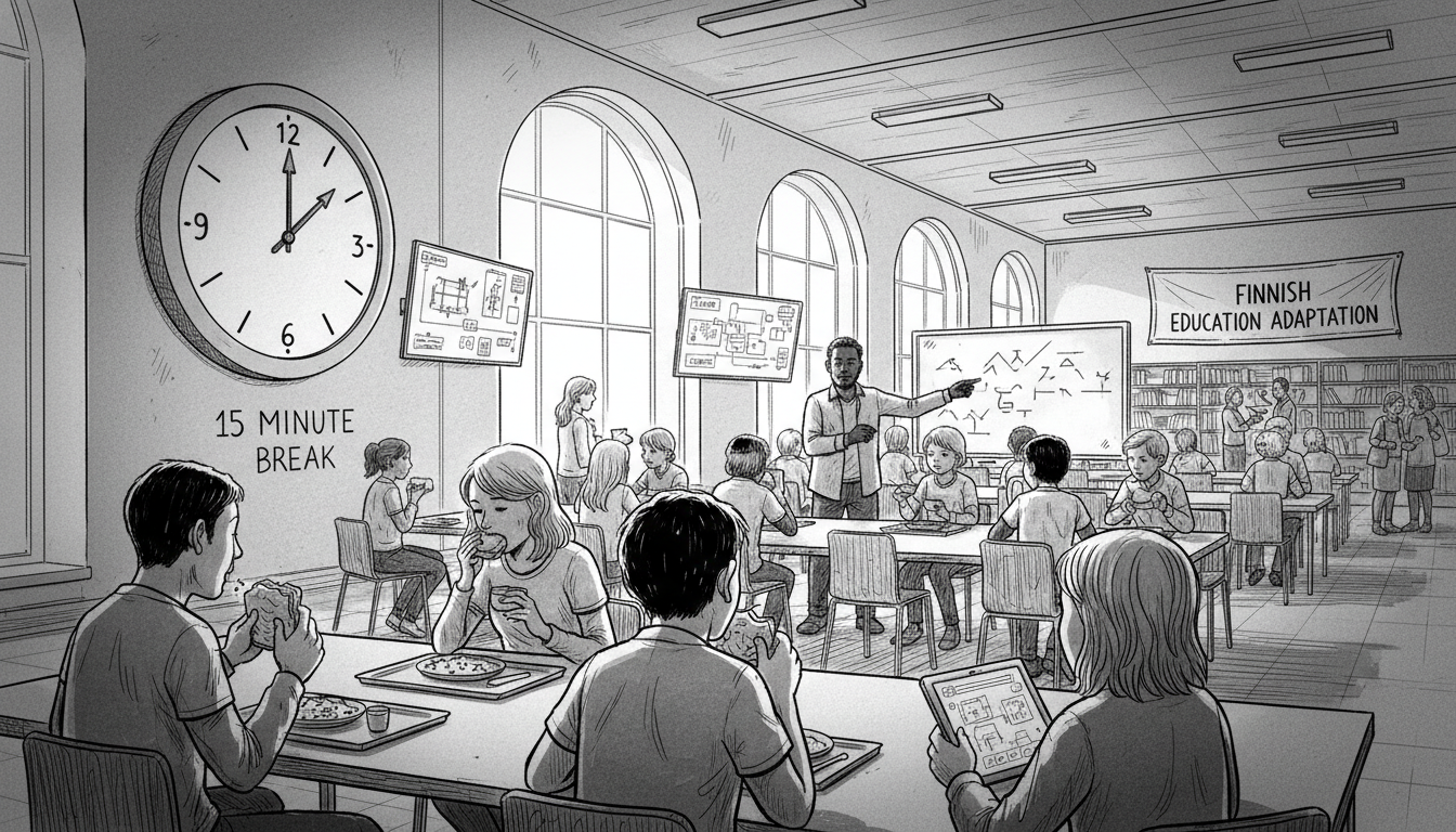 Strict 15-Minute Lunch Breaks and Textbook Bans Shape Finnish School Life