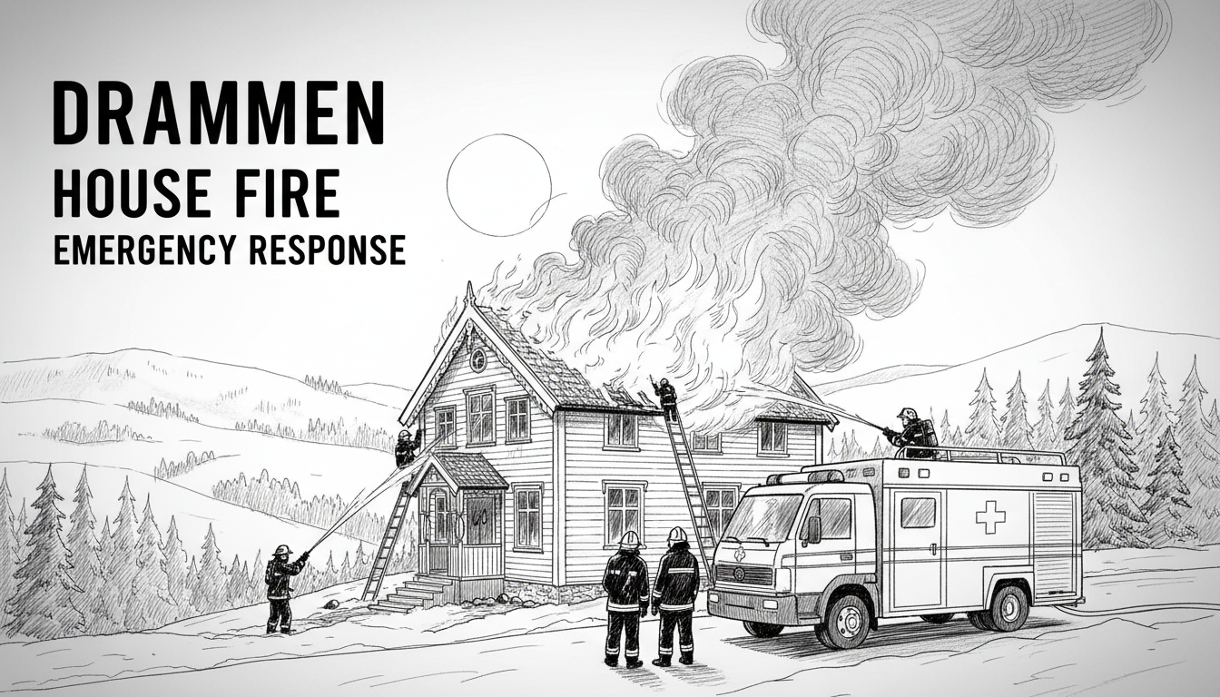 House Fire in Drammen Prompts Emergency Response