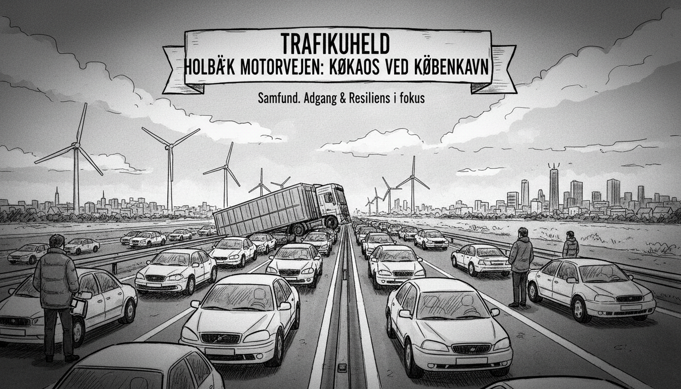 Accident on Holbæk Motorway Creates Major Traffic Delays Near Copenhagen
