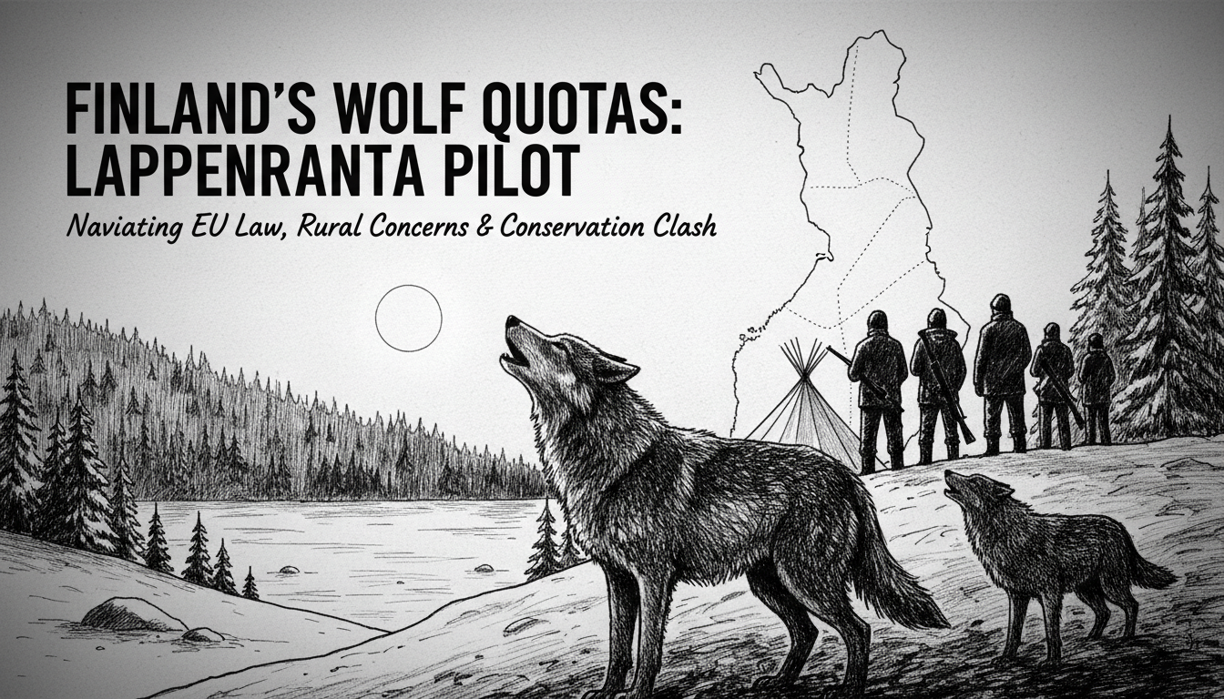 Finland Proposes Regional Quotas for Wolf Hunting, Starting in Lappeenranta