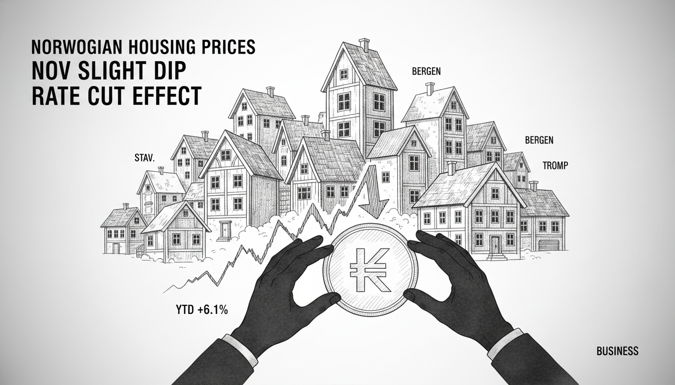 Norwegian Housing Prices Dip Slightly in November as Interest Rate Cut Shows Effect
