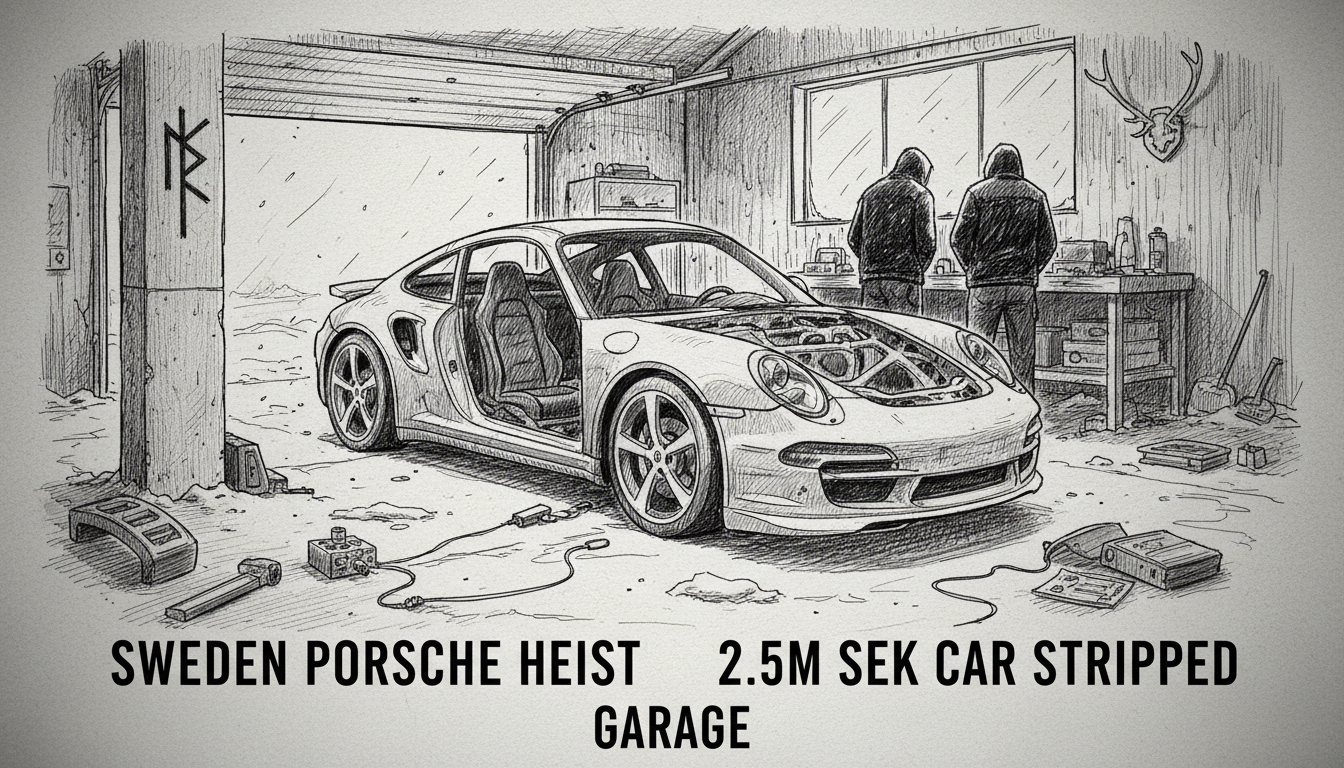 Sweden Porsche Heist: 2.5M SEK Car Stripped in Garage