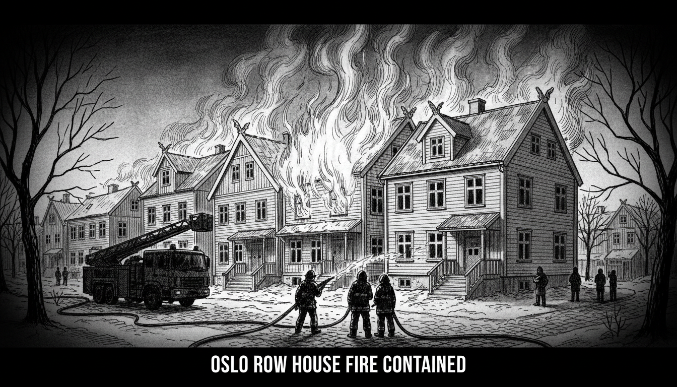 Row House Fire on Oslo's West Side Contained After Emergency Response