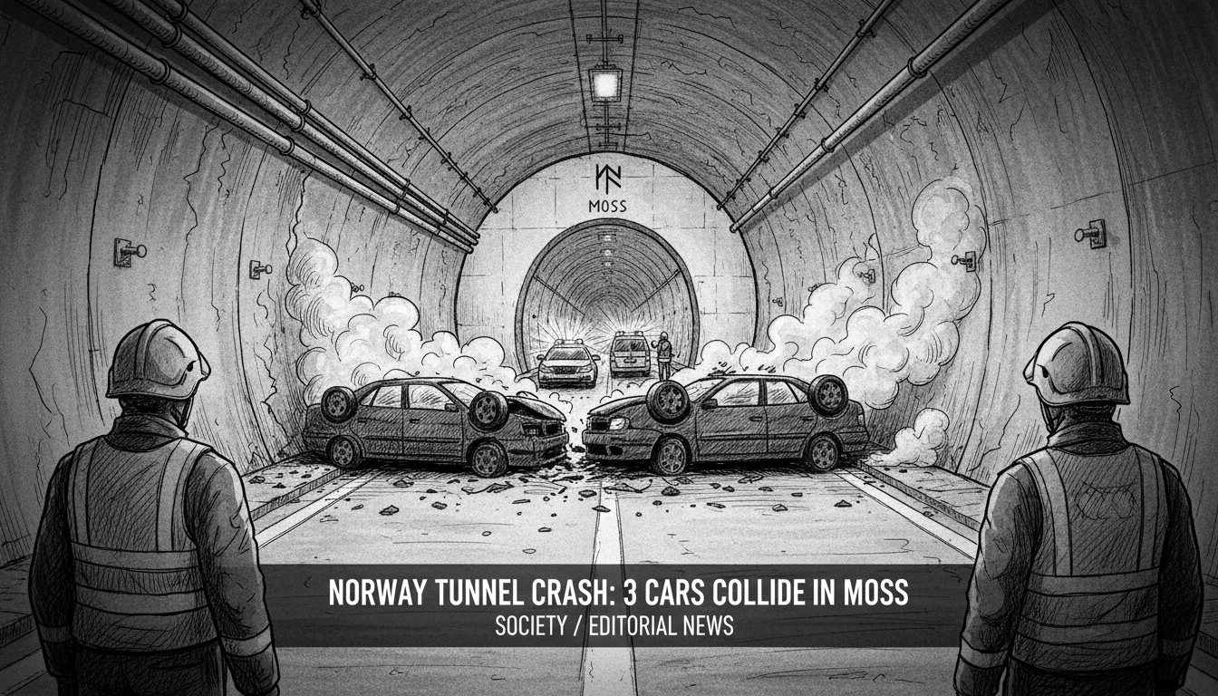 Norway Tunnel Crash: 3 Cars Collide in Moss