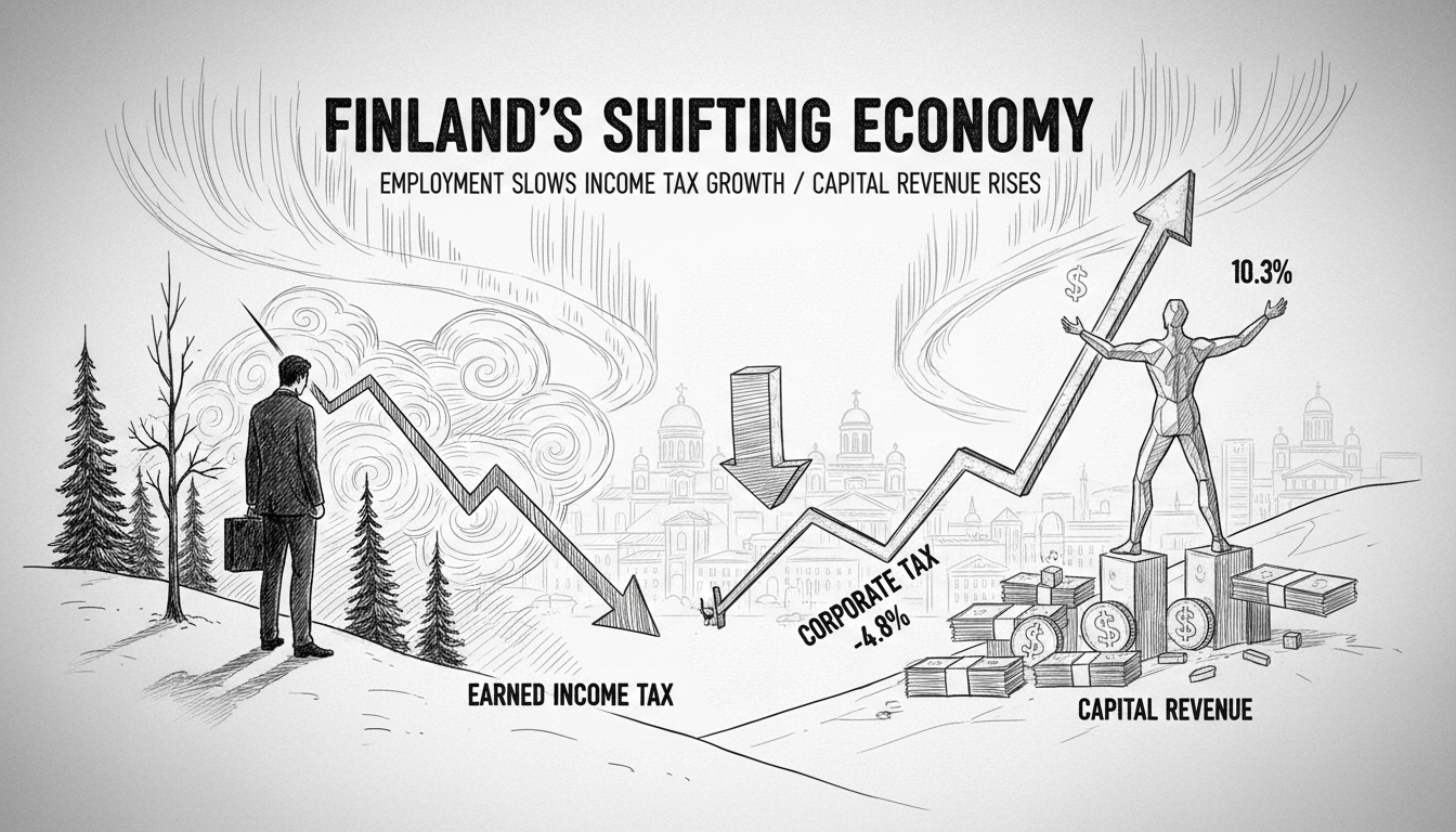 Finland's Employment Situation Slows Income Tax Growth as Capital Revenue Rises