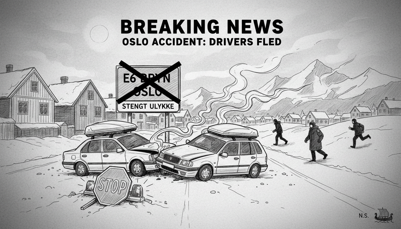 Two Drivers Flee Oslo Traffic Accident Scene