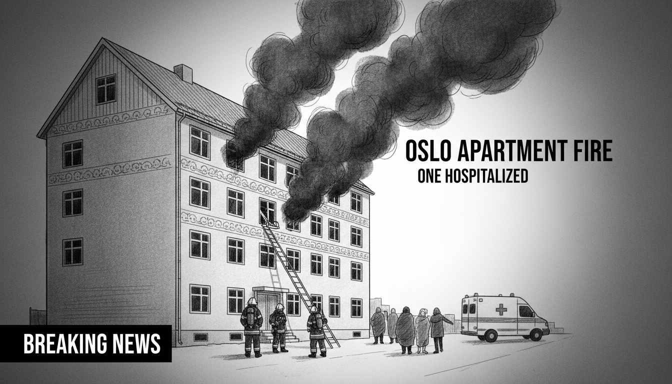 Person Hospitalized After Apartment Block Fire in Oslo