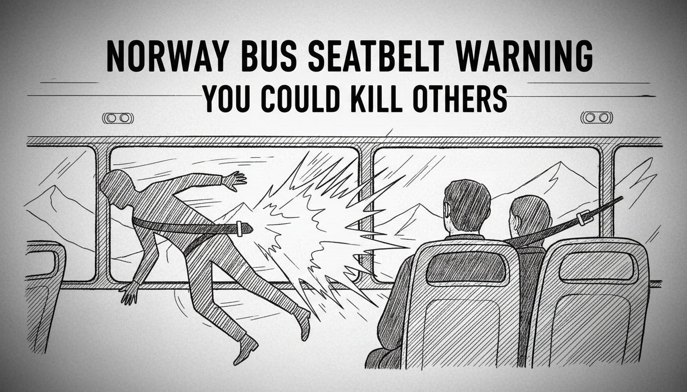 Norway Bus Seatbelt Warning: You Could Kill Others