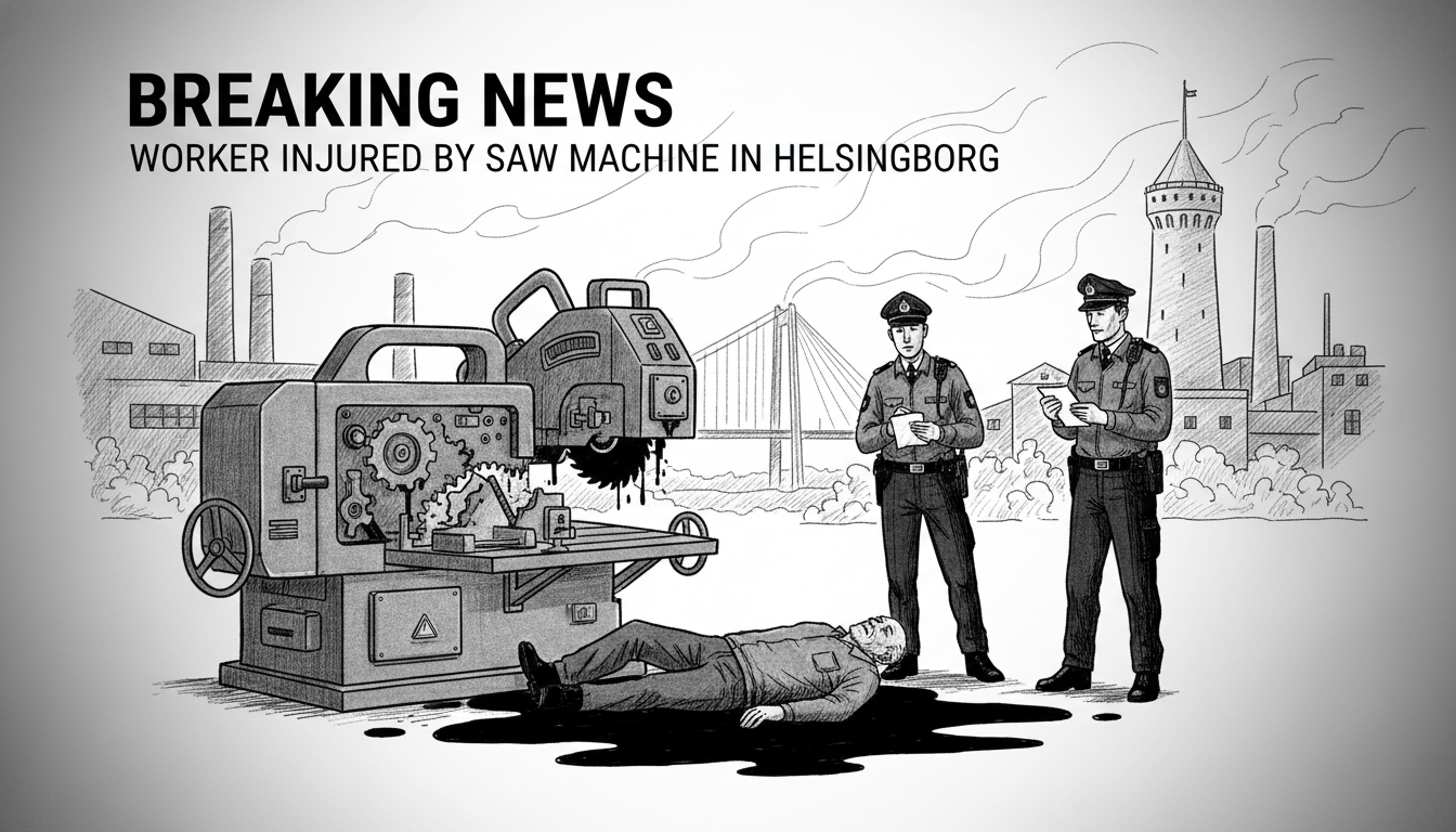 Worker Injured by Saw Machine in Helsingborg