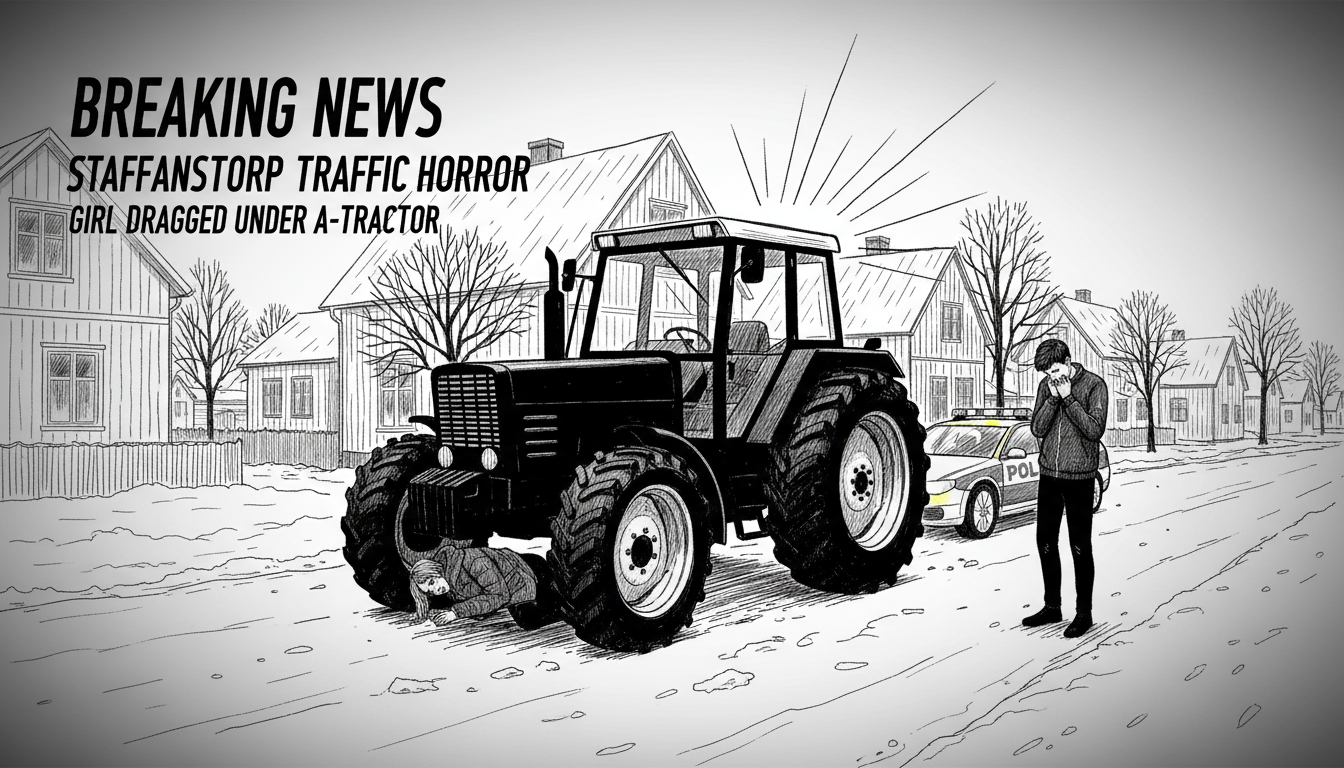 Girl Dragged Under A-Tractor in Staffanstorp Traffic Accident