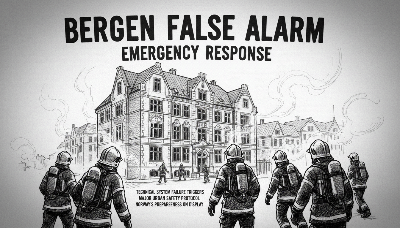 Bergen Emergency Response Activated by False Alarm in City Center