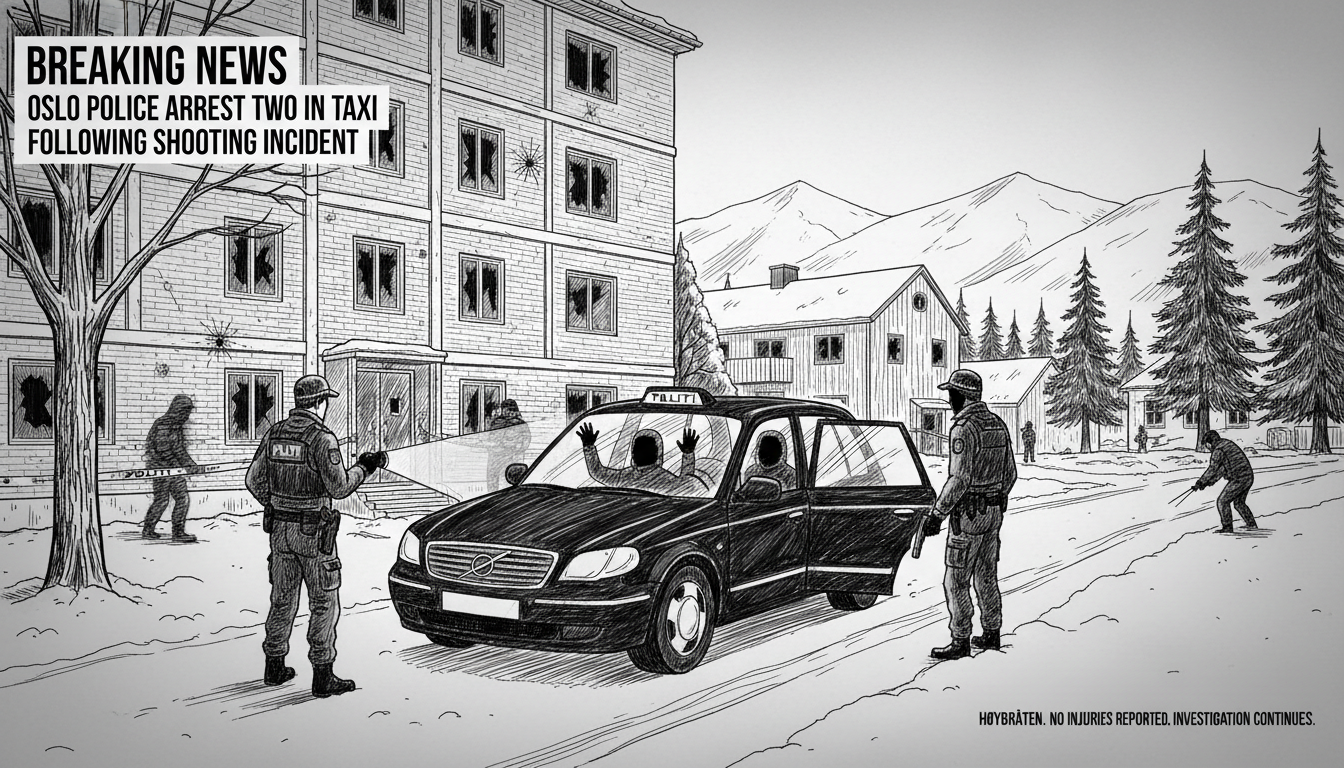 Oslo Police Arrest Two in Taxi Following Shooting Incident