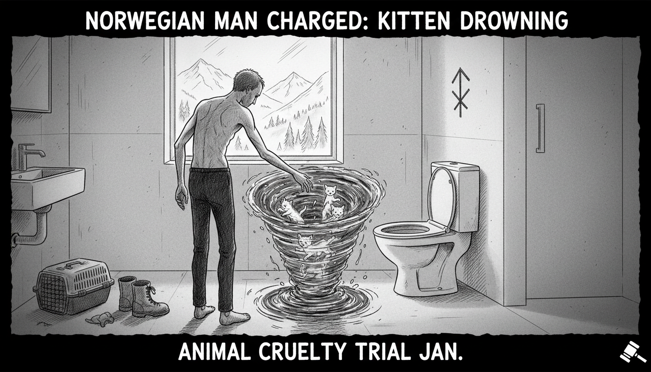 Norwegian Man Charged with Drowning Kittens in Toilet