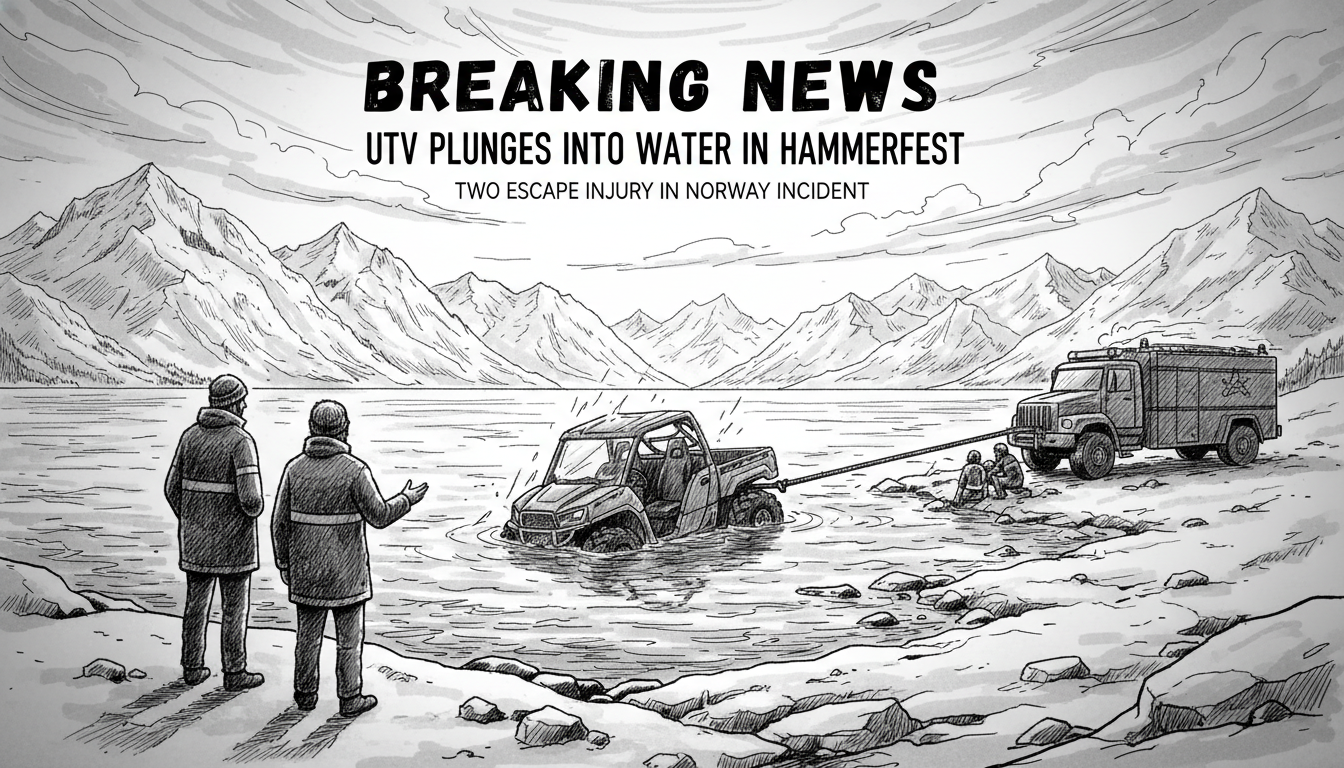 UTV Vehicle Plunges into Water in Hammerfest