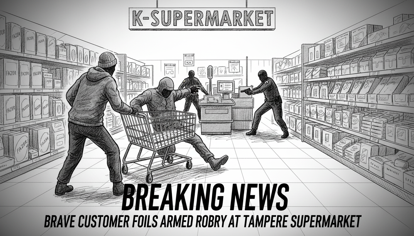 Brave Customer Helps Police Arrest Armed Robbery Suspects at Tampere Supermarket