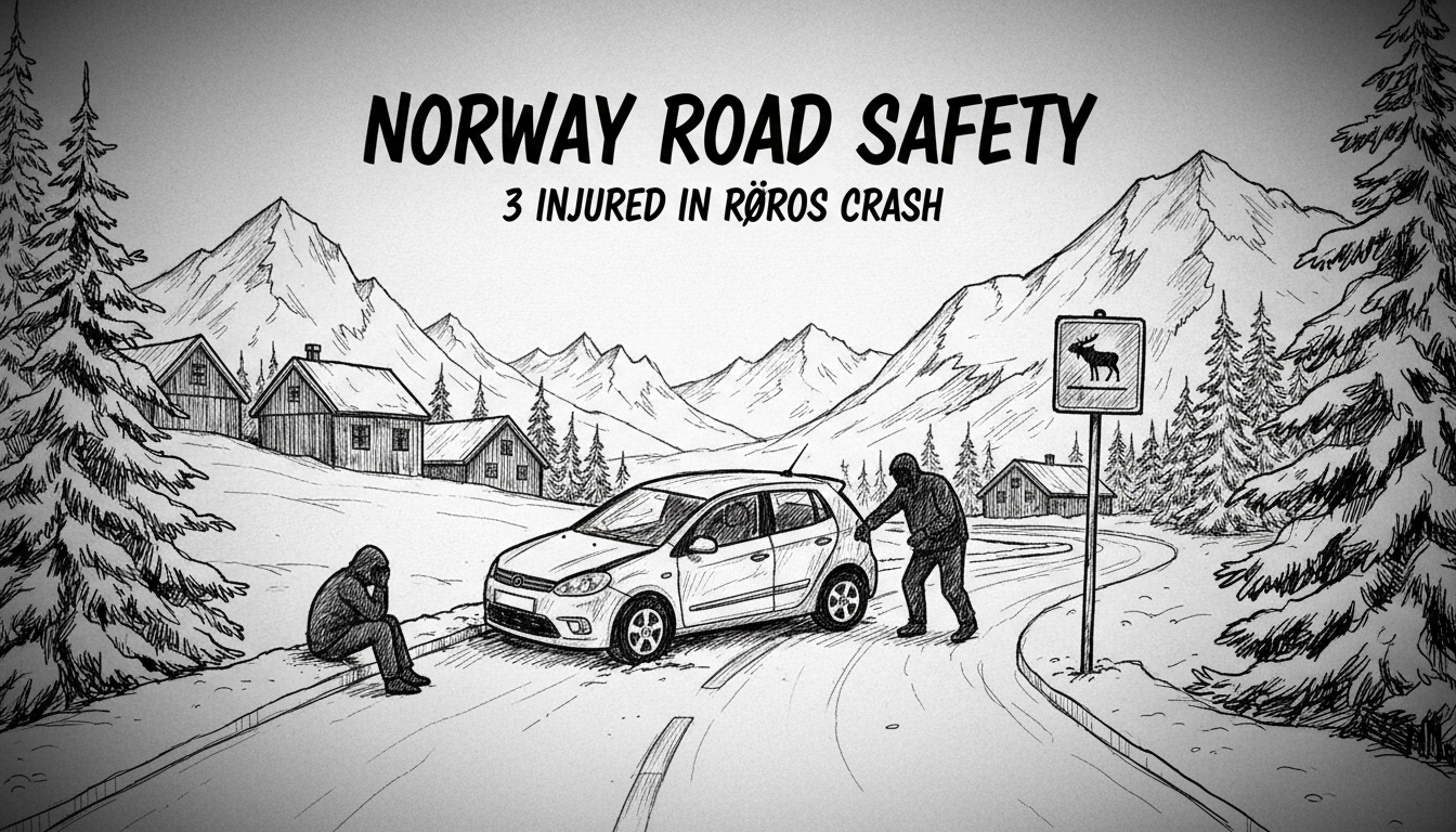 Norway Road Safety: 3 Injured in Røros Crash