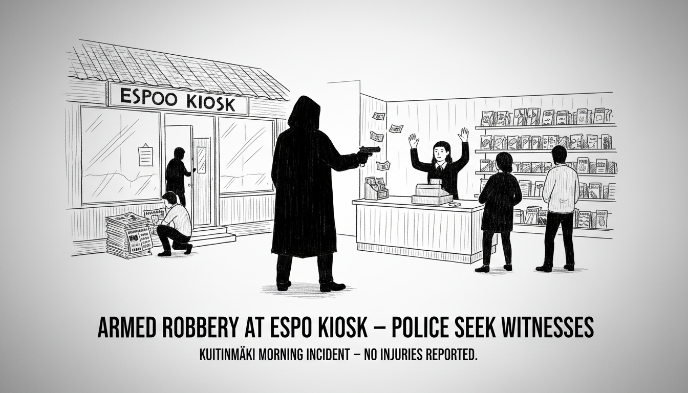 Armed Robbery at Espoo Kiosk, Police Seek Witnesses