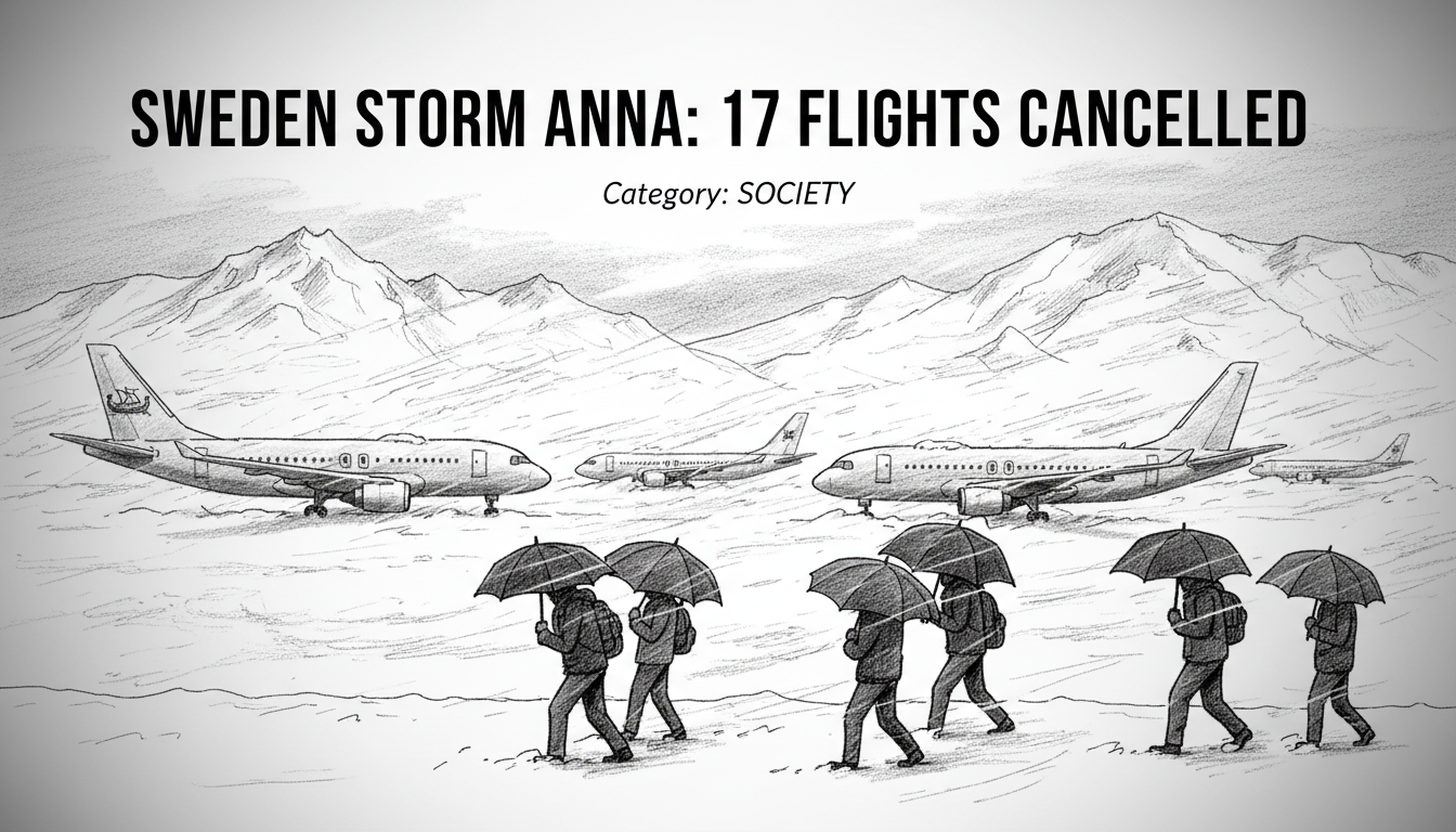 Sweden Storm Anna: 17 Flights Cancelled