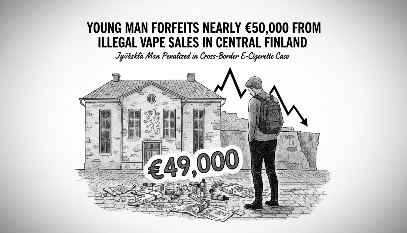 Young Man Forfeits Nearly €50,000 from Illegal Vape Sales in Central Finland