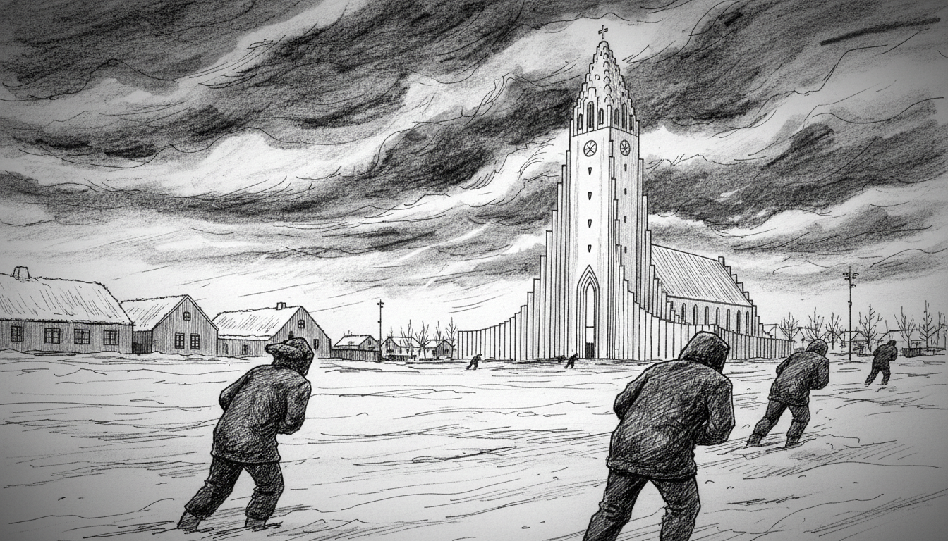 Iceland Cold Front: 18 m/s Winds Hit Reykjavik