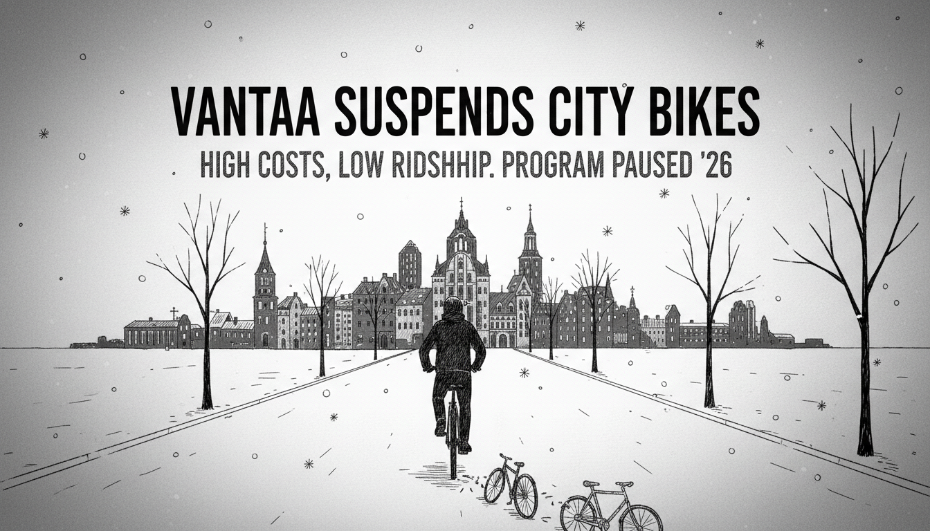 Vantaa Suspends City Bike Program Due to High Costs