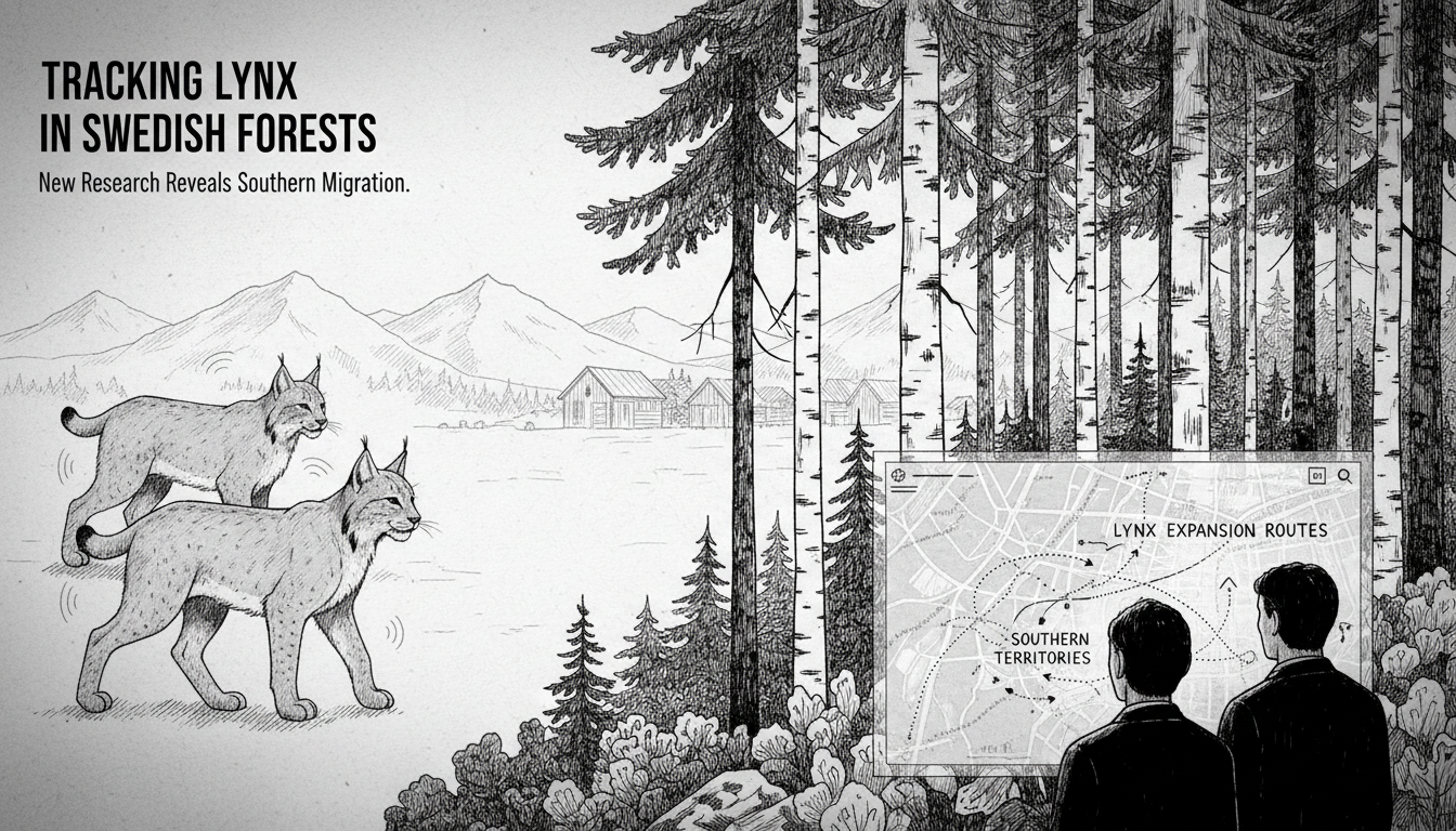 Researchers Track Lynx Hunting Territories in Swedish Forests