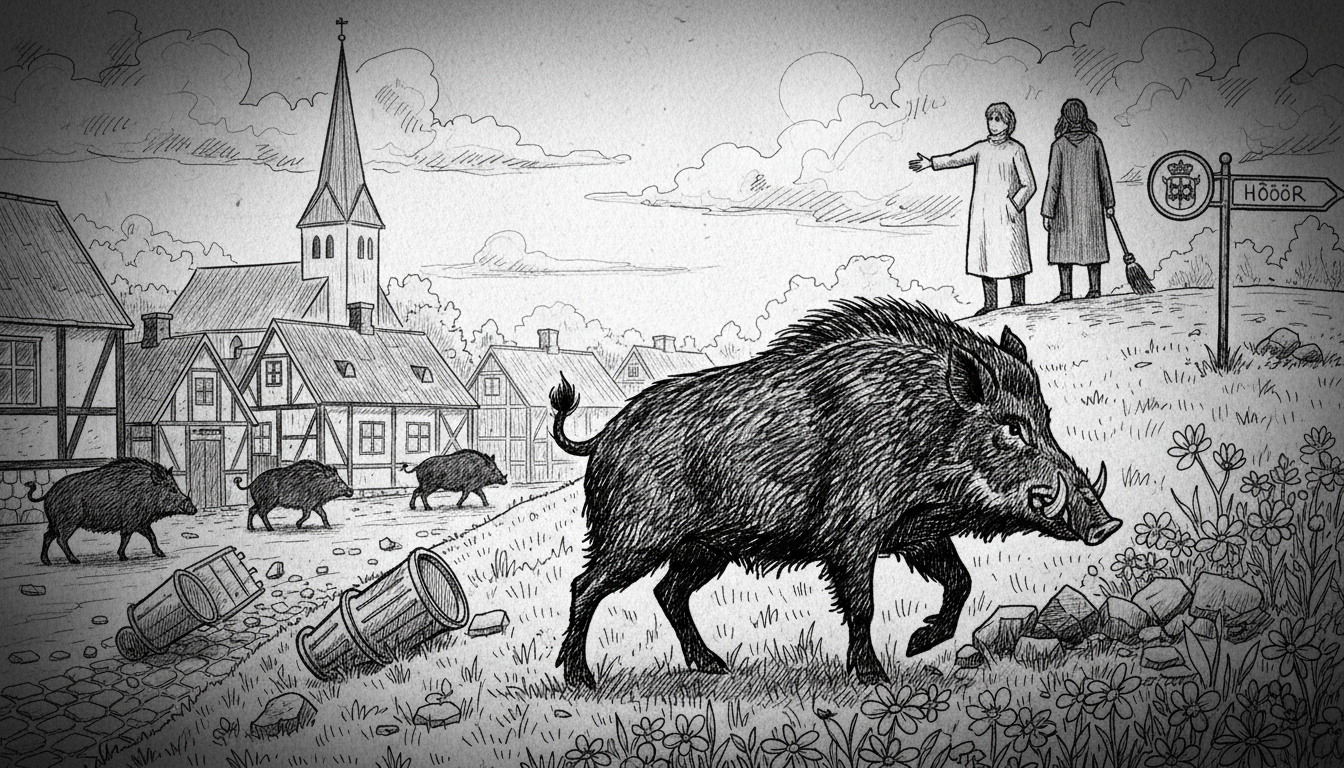 Wild Boars Create Chaos in Höör as Animals Move Closer to Town Center