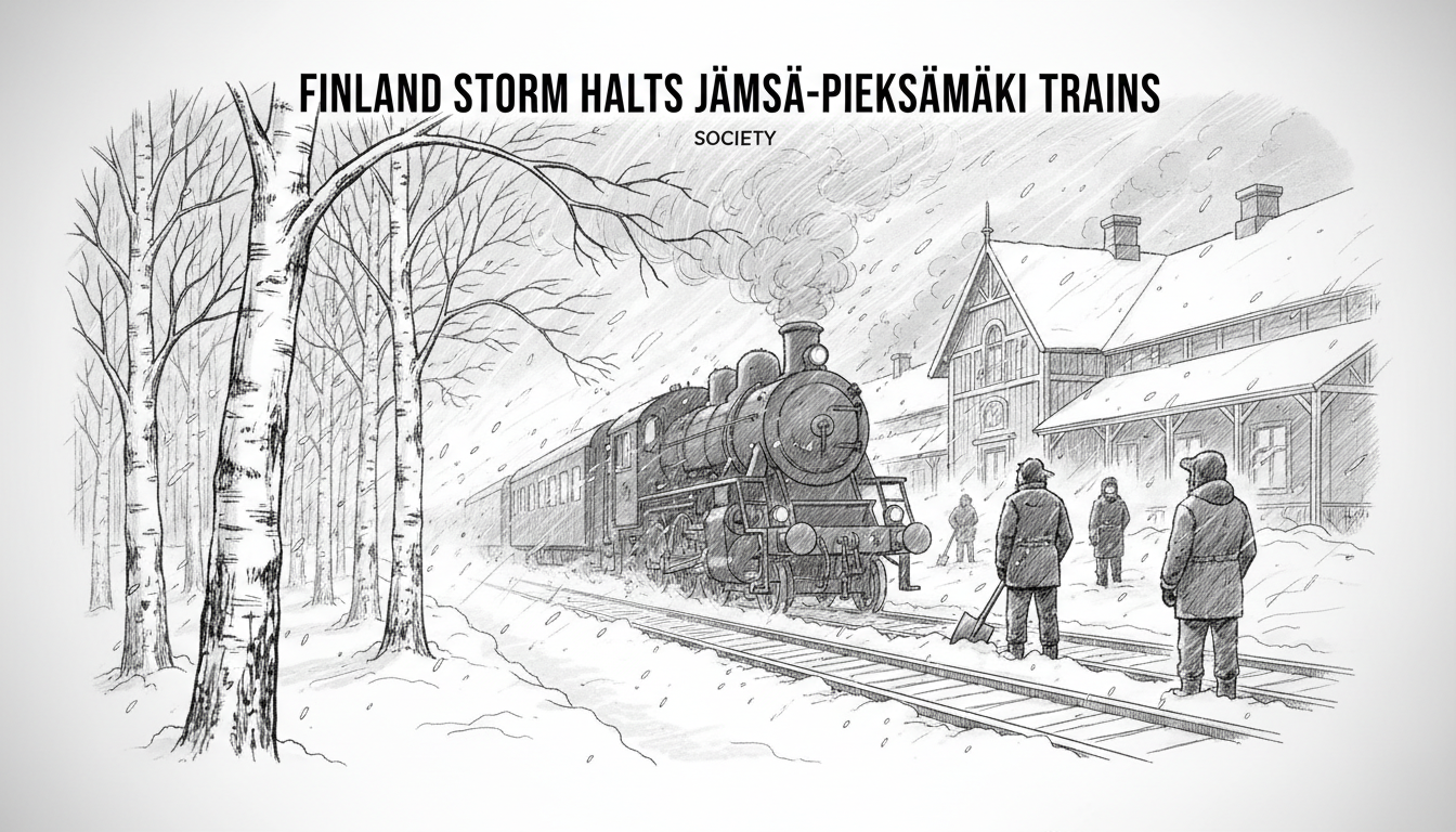 Finland Storm Halts Jämsä-Pieksämäki Trains