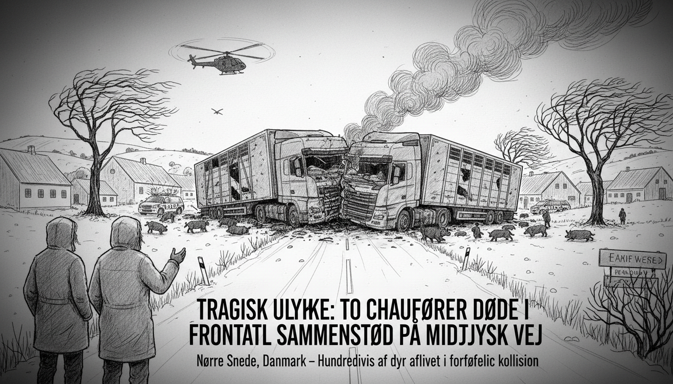 Two Truck Drivers Die in Head-On Collision on Danish Country Road