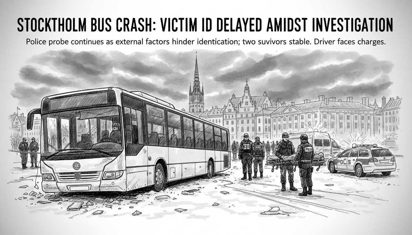 Stockholm Bus Crash Victim Identification Delayed as Investigation Continues
