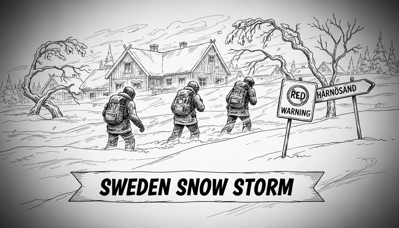 Sweden Snow Storm: Härnösand Faces Red Warning