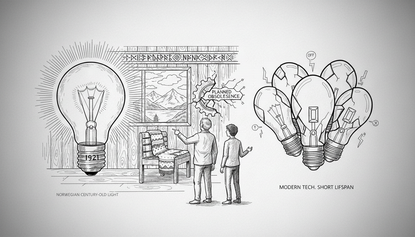 Norwegian Century-Old Light Bulb Outshines Modern Tech
