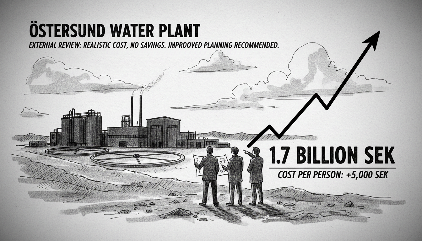 External Review Confirms Realistic Cost for New Water Plant in Östersund