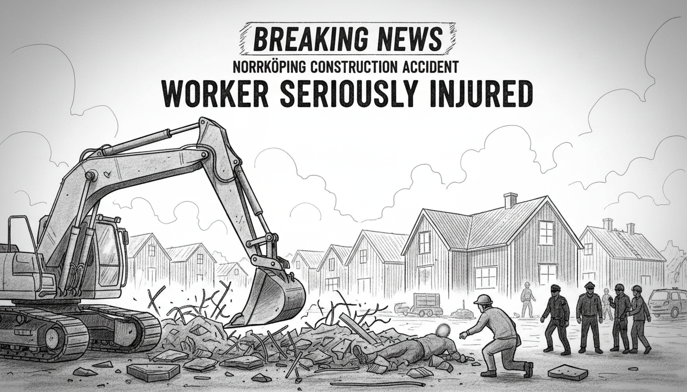 Construction Accident in Norrköping Leaves Worker Seriously Injured