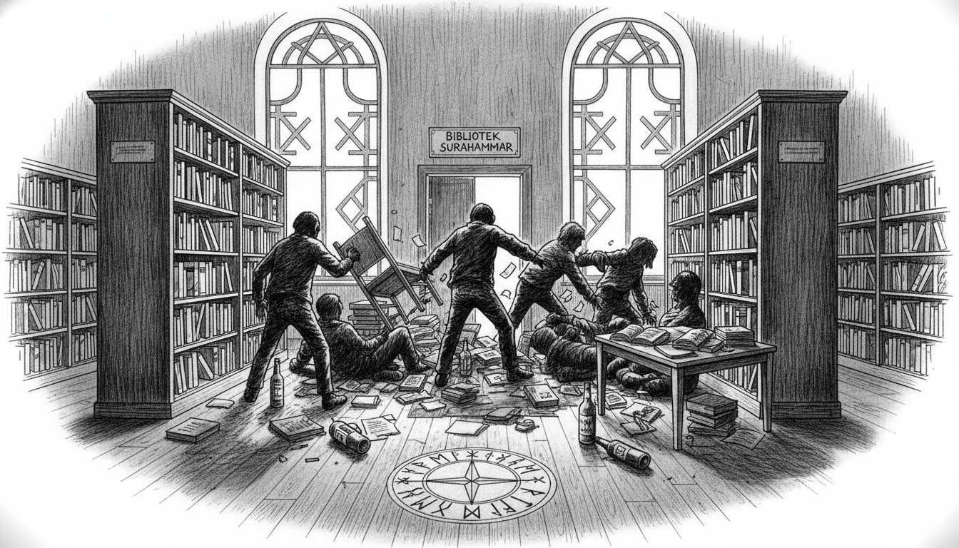 Sweden Library Brawl: Drunk Disturbance Shocks Surahammar