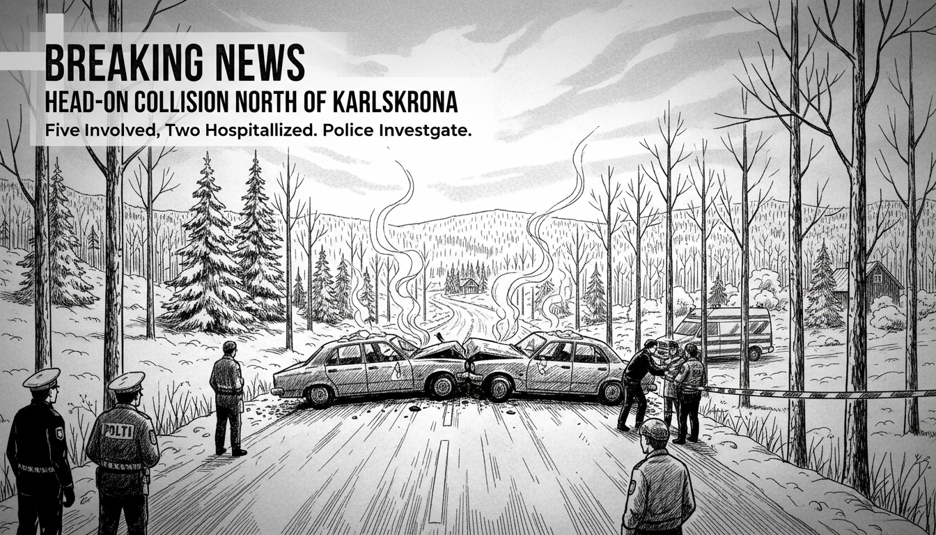 Head-On Collision North of Karlskrona