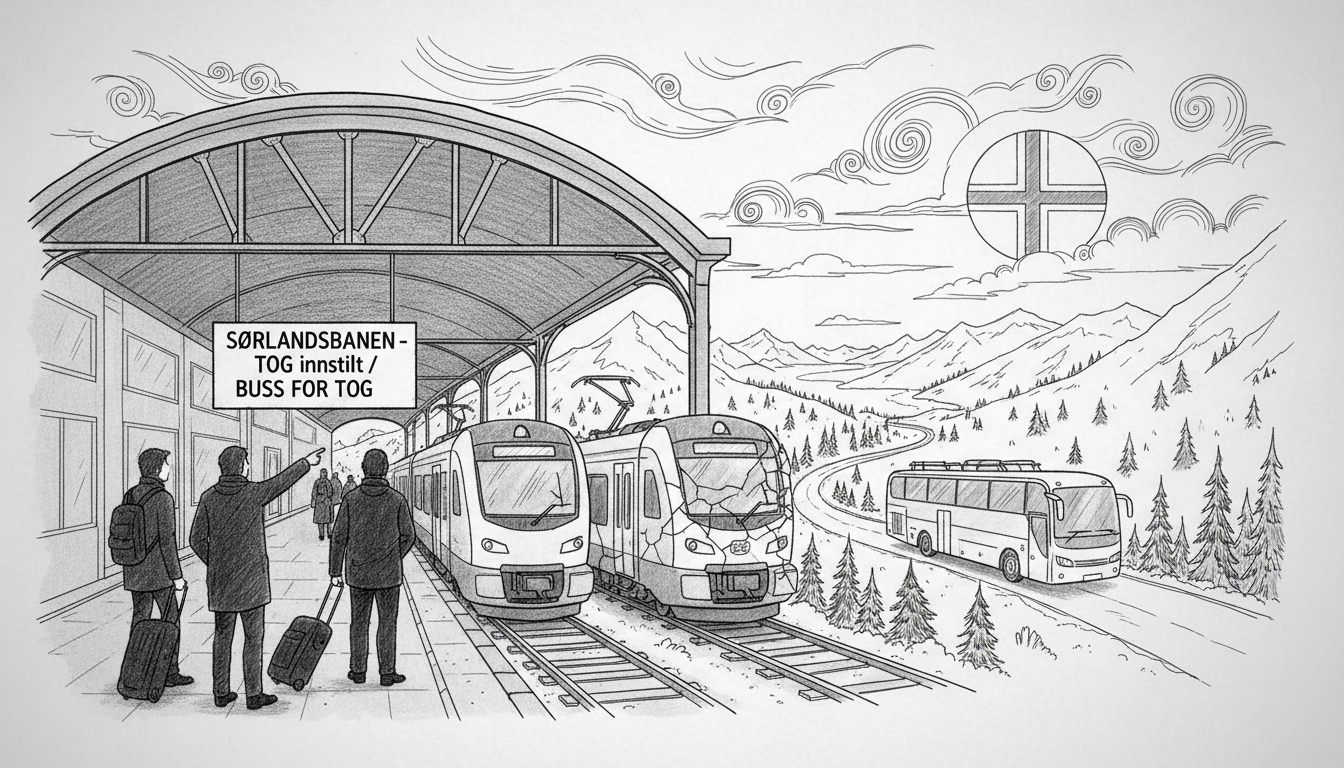 Train Disruptions on Norway's Southern Railway Route