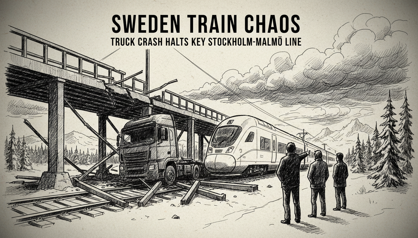 Sweden Train Chaos: Truck Crash Halts Key Stockholm-Malmö Line
