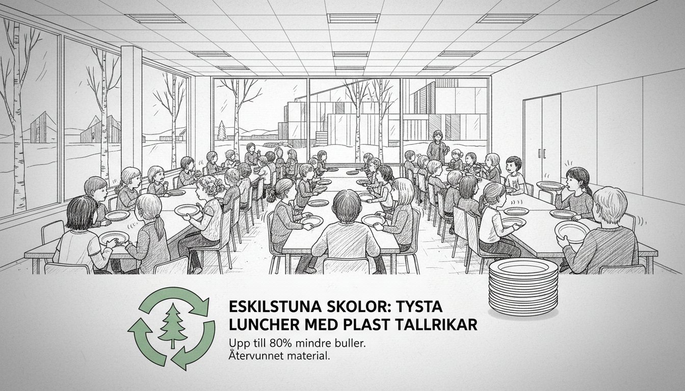 Swedish schools switch to plastic plates for quieter lunches