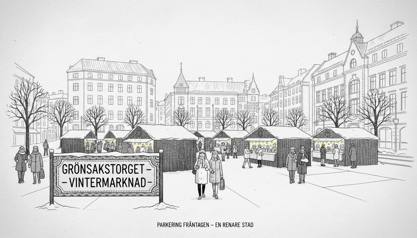 Grönsakstorget Parking Removed for Winter Transformation