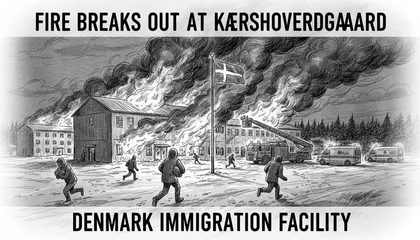 Fire Breaks Out at Kærshovedgård Departure Center Near Ikast