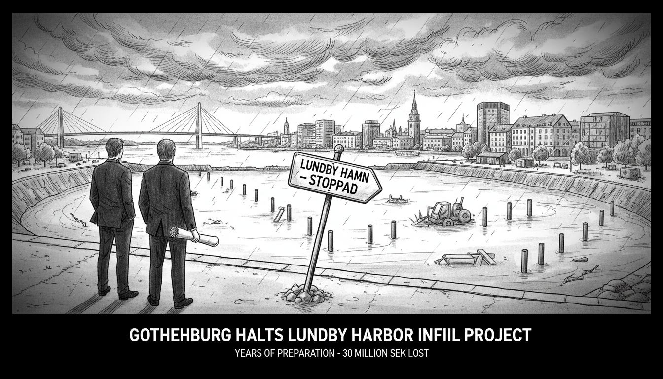 Gothenburg Halts Lundby Harbor Infill Project After Years of Preparation