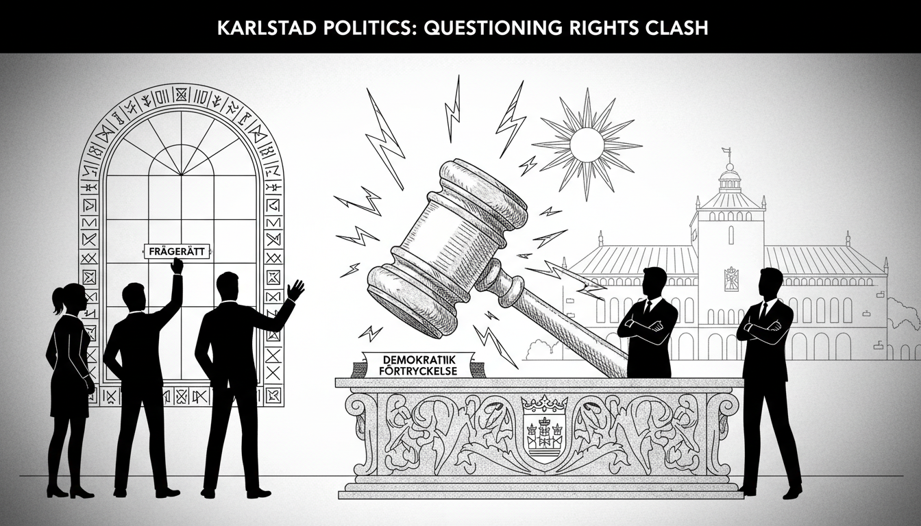 Political Clash Erupts in Karlstad Over Questioning Rights