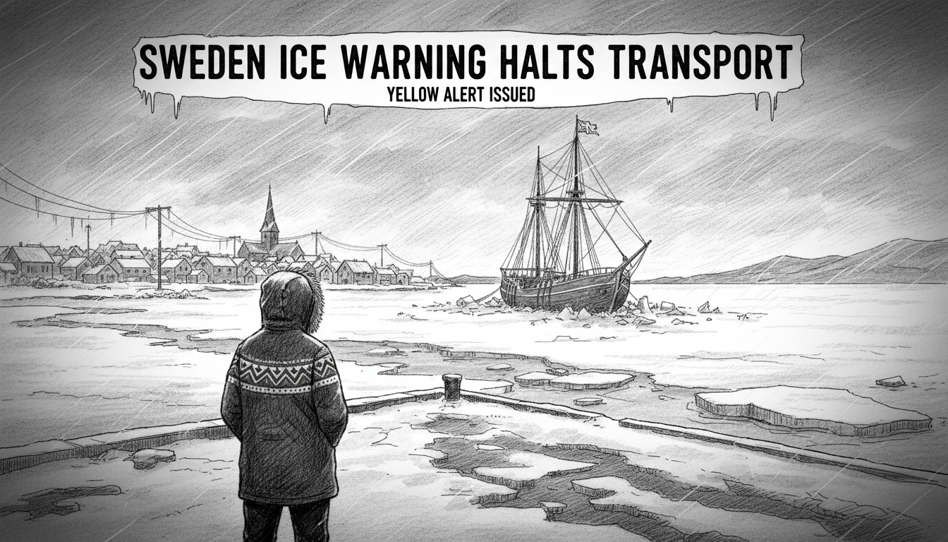 Sweden Ice Warning Halts Transport: Yellow Alert Issued