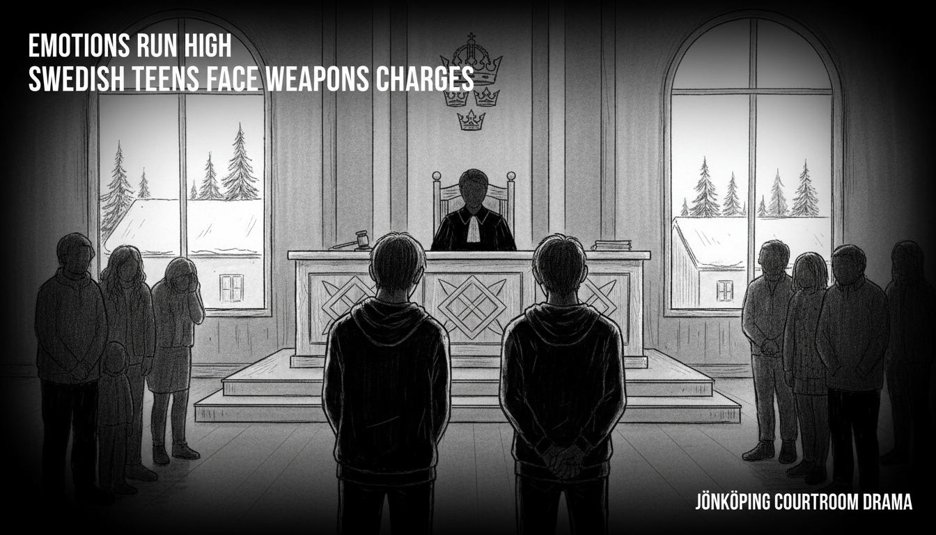 Emotions Run High as Teenagers Face Serious Weapons Charges in Swedish Court