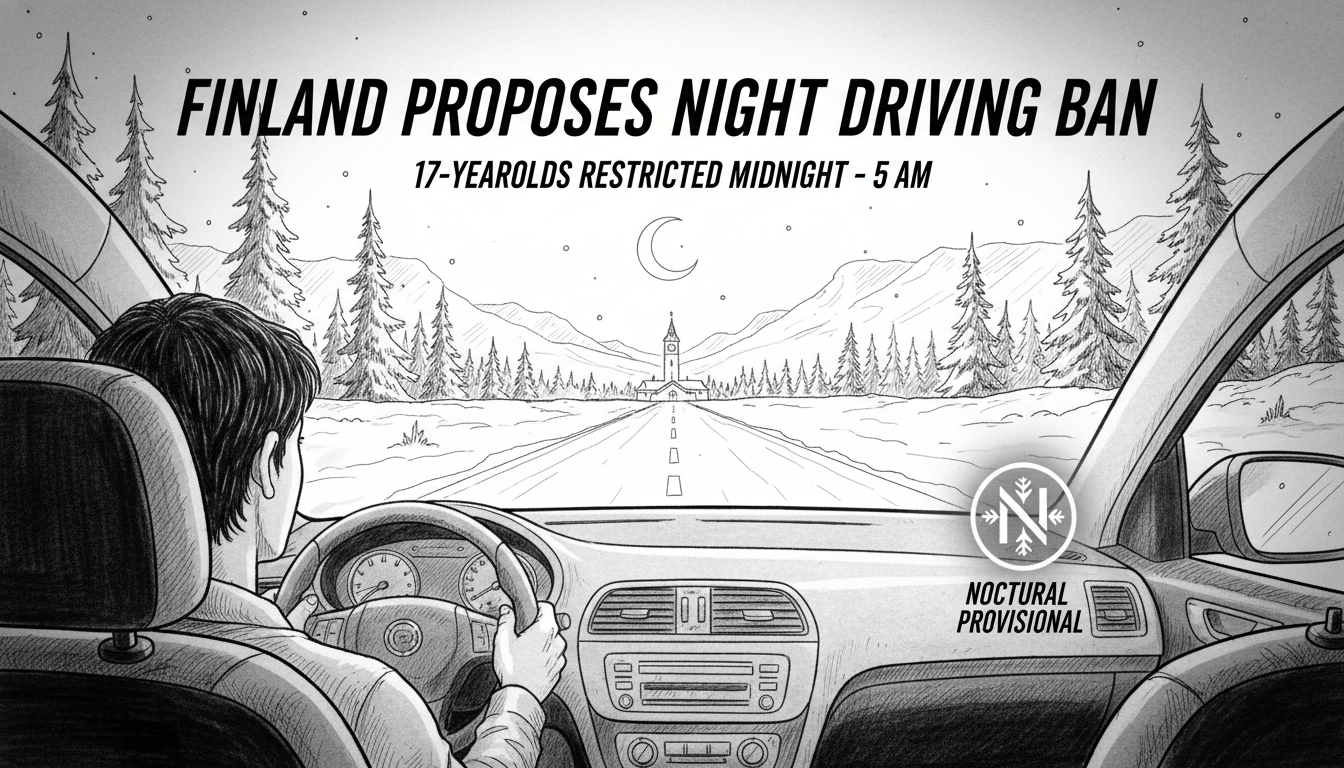 Finland Proposes Nighttime Driving Ban for 17-Year-Old Drivers